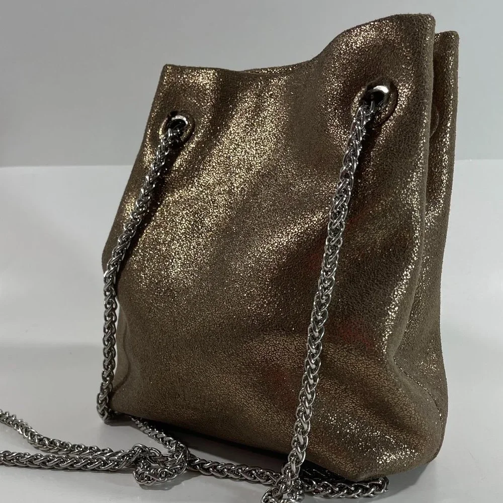 Halston Heritage Gold Slouchy Hobo Bag